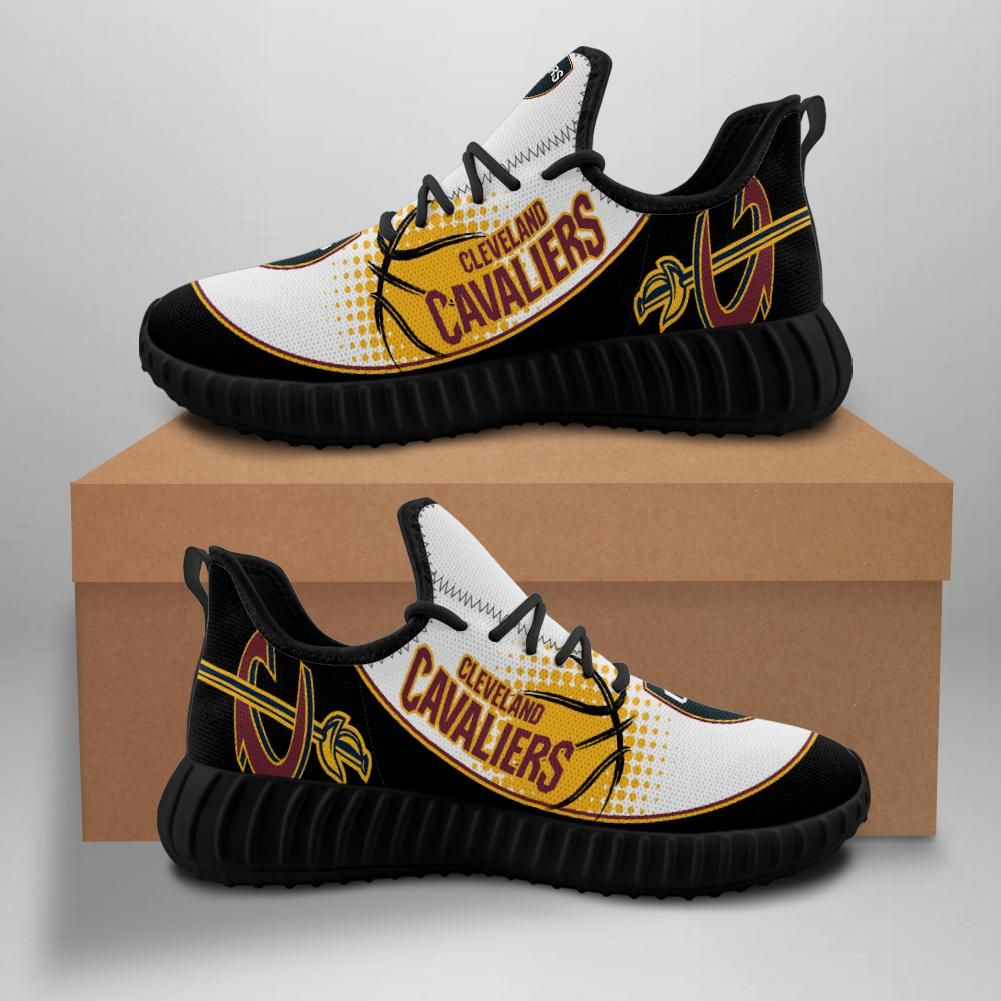 Cleveland Cavaliers Unisex Sneakers New Sneakers Basketball Custom Shoes Cleveland Cavaliers Yeezy B