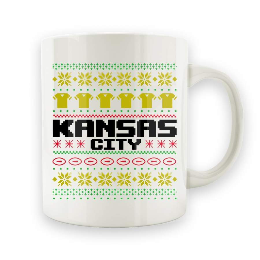 Kansas City Football Ugly Christmas Sweater – 15oz Mug