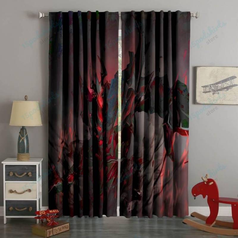 3D Printed Shadow Fiend Style Custom Living Room Curtains