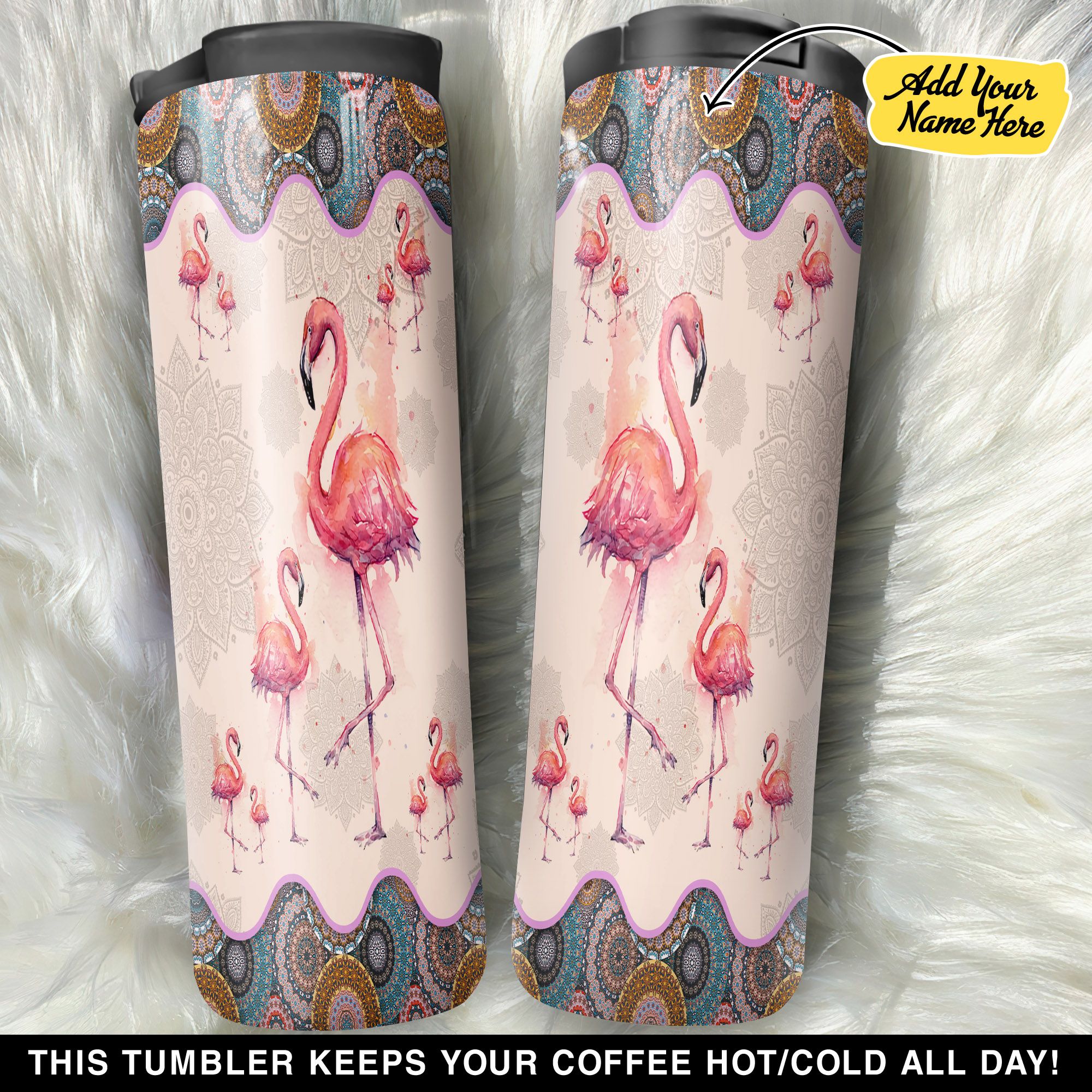 Personalized Flamingo Mother Day GS2304540OD Stainless Steel Tumbler