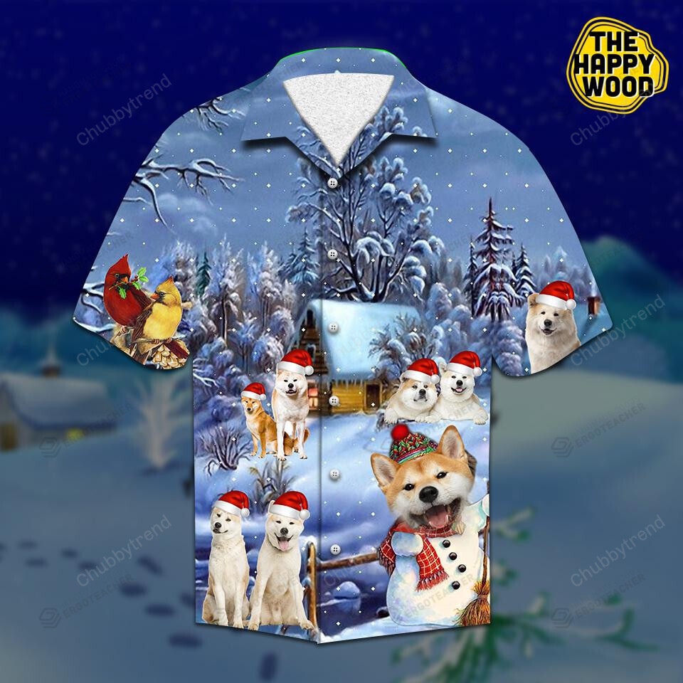 Akita Dog Christmas Hawaii Shirt Ha31268