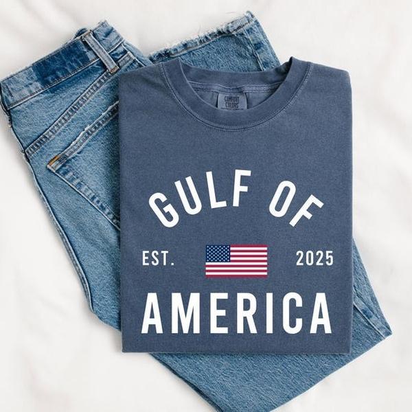 Comfort Colors The Gulf of America Shirt, Patriotic Republican Shirt, American Tee, Gift for Americans, 4th Of July Gifts Casual Cotton Top Gifts For Women and For Men