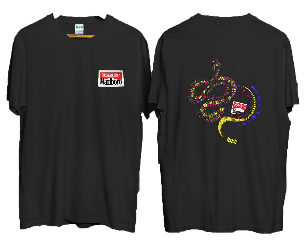 Vintage Snake Pass Pocket Black Adventure Team T-shirt