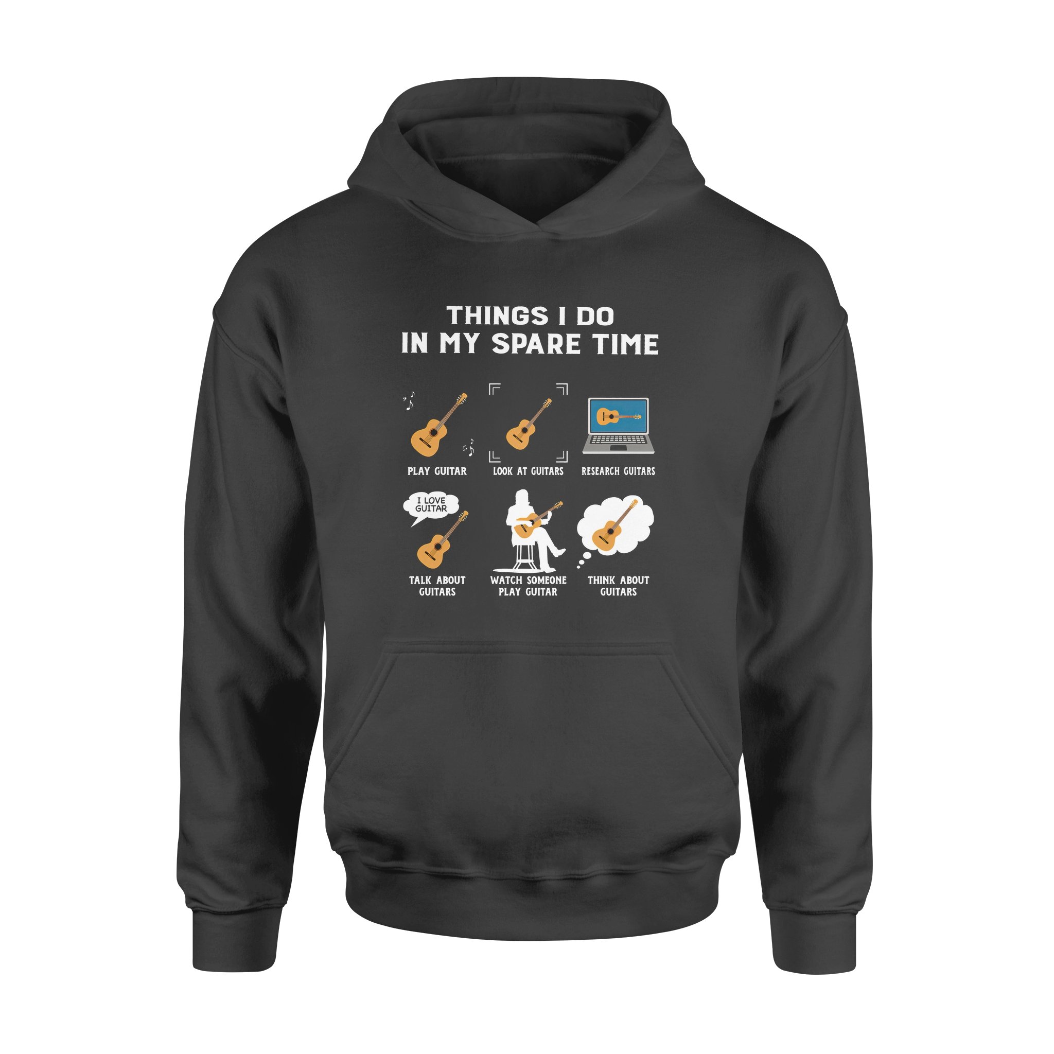 Things I Do In My Spare Time Guitar Lovers – Premium Hoodie