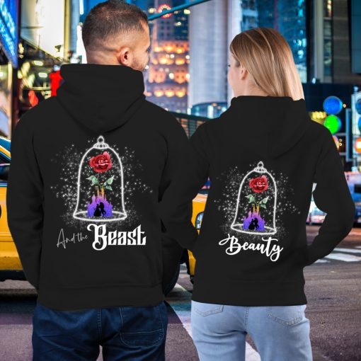 Beauty And The Beast Hoodie, Fairy Tale Roses Couple Lover Matching Hoodie, Beauty Beast Hoodie, Couple Hoodie, Unisex Sweater, Sweatshirt