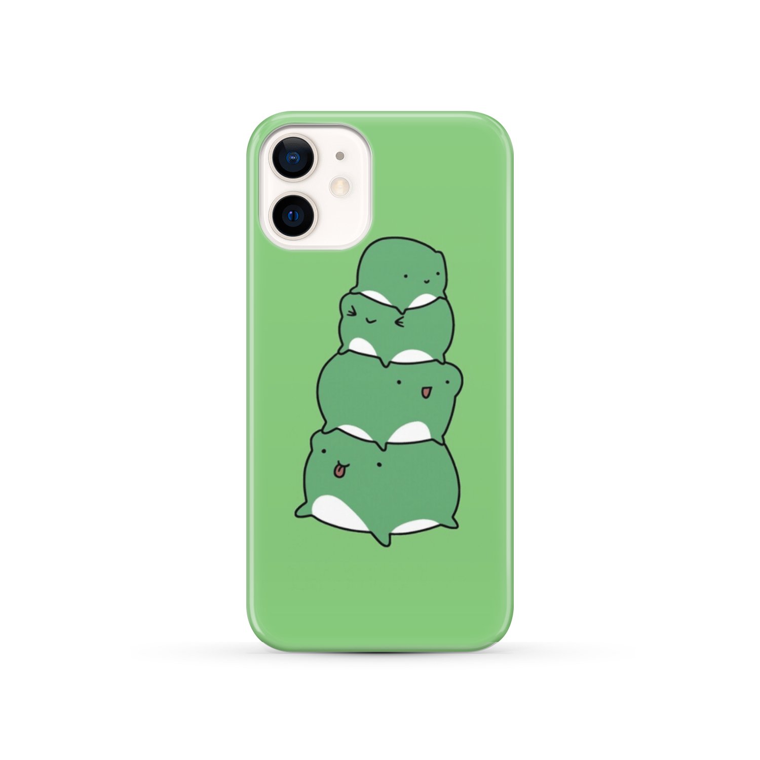 Kawaii Green Frog Stack Phone Case