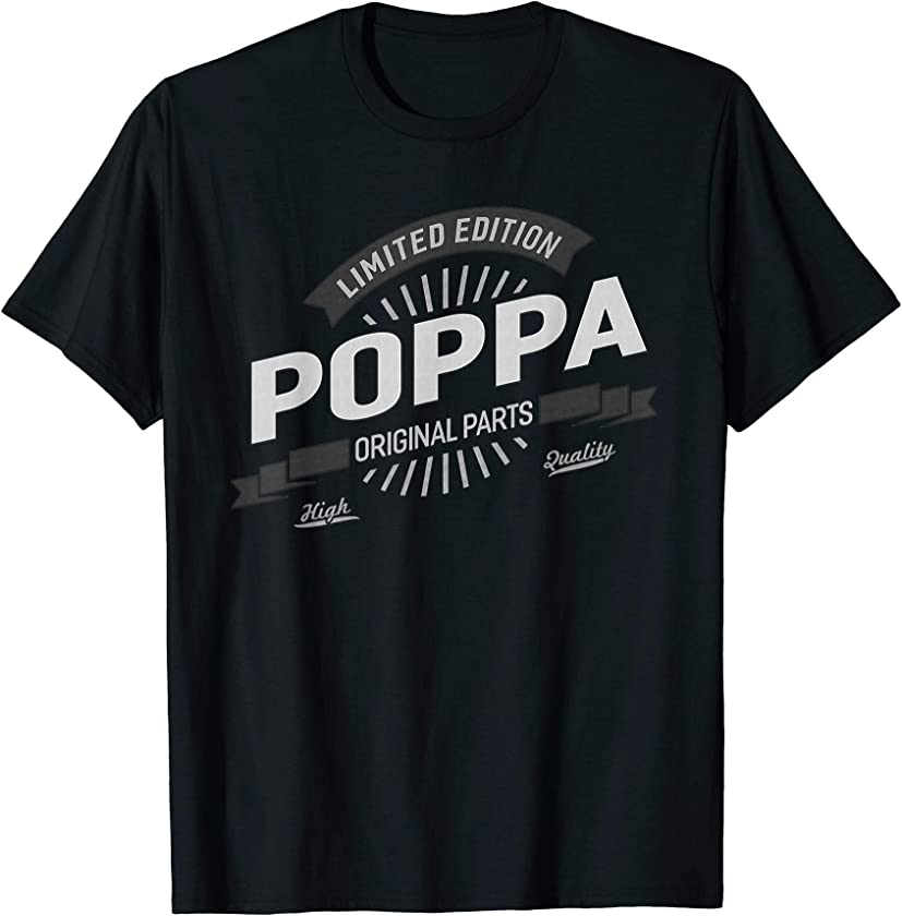 Vintage Poppa Original Fathers Day Men Grandpa T-Shirt