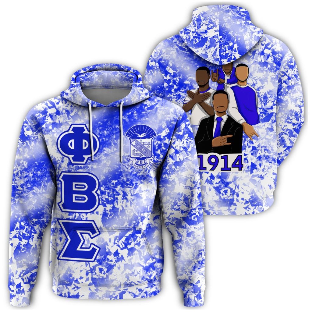 Fraternity Hoodie – Phi Beta Sigmas 1914 Diamond Pattern Pullover Hoodie