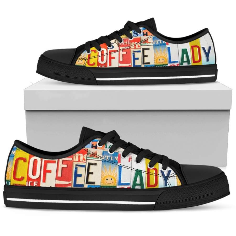 Coffee Lady Low Top Shoes for Women