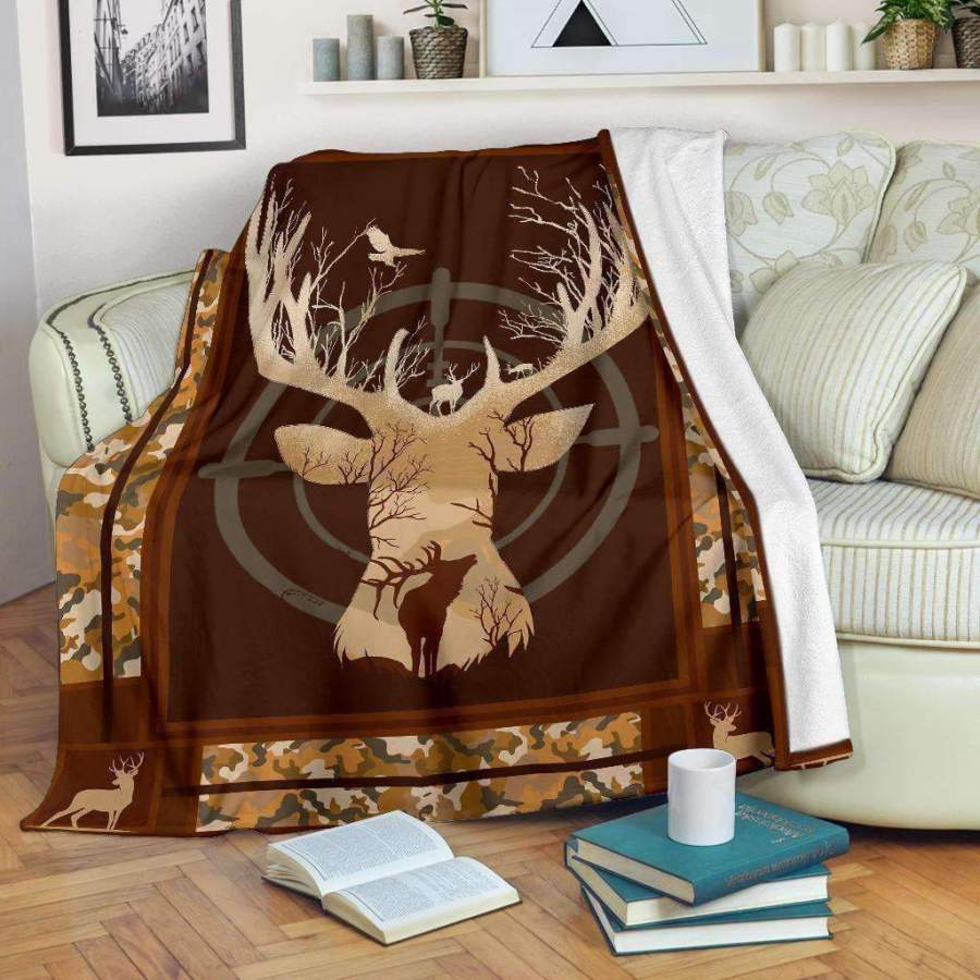 Deer Hunting Blanket Gift For Hunter