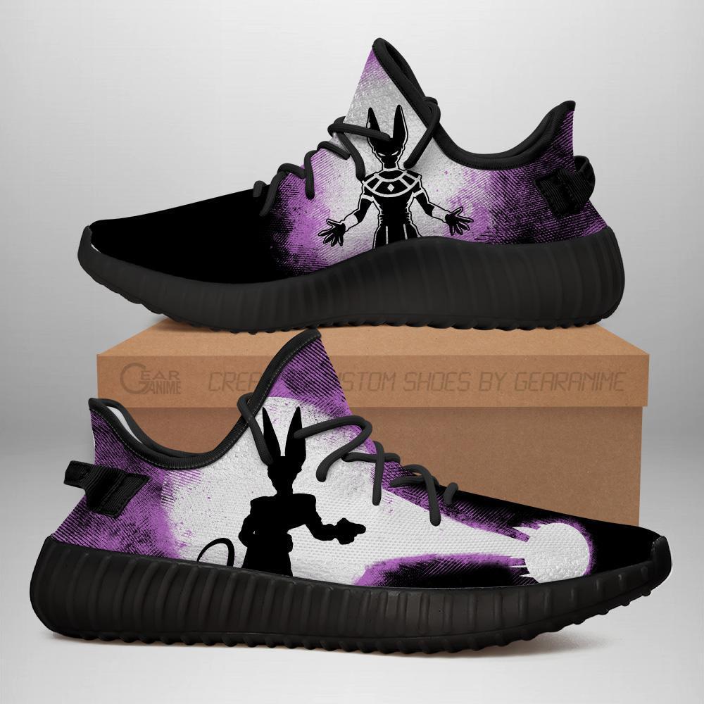 Beerus Silhouette Yeezy Shoes Skill Custom Dragon Ball Z Anime Sneakers MN04