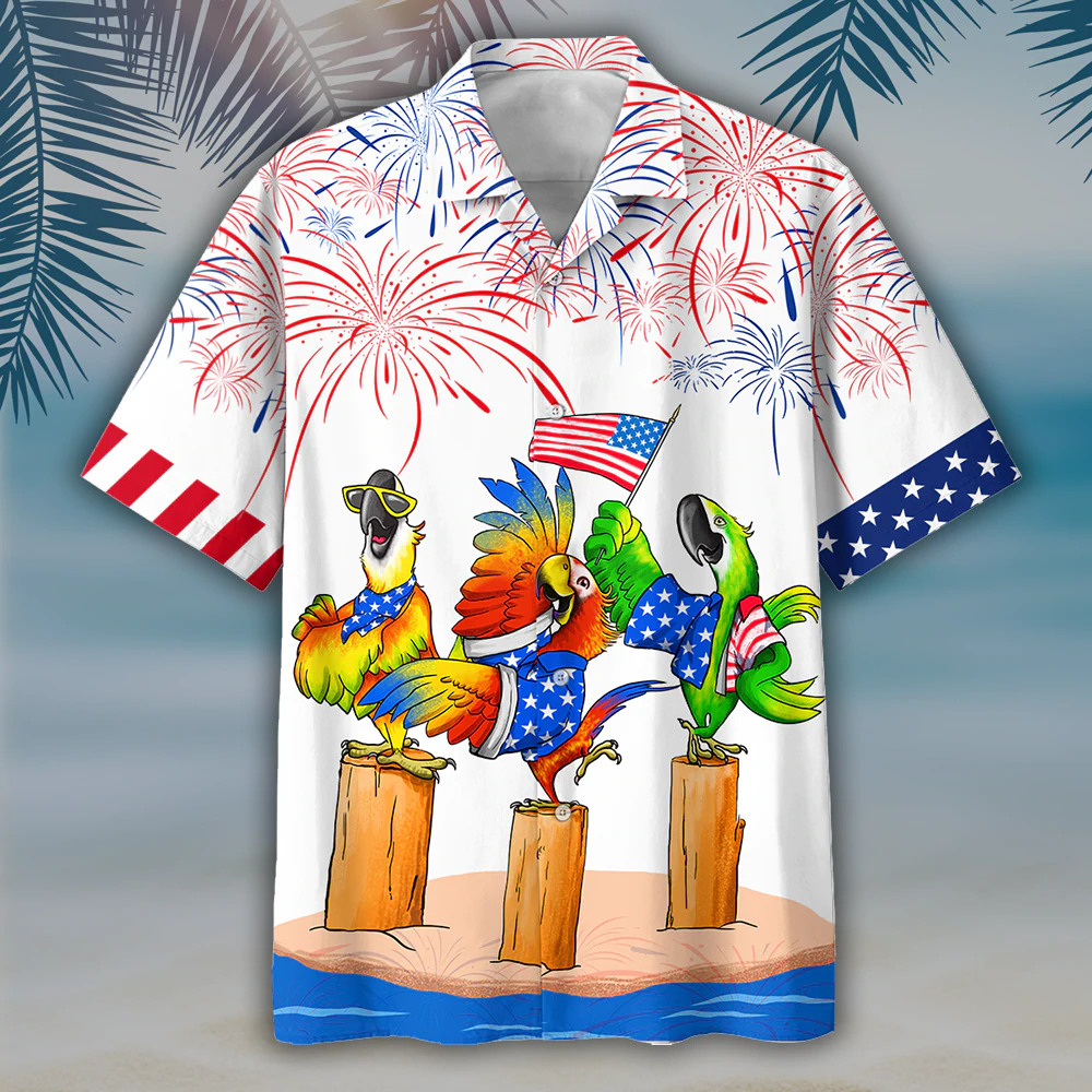 Parrot Hawaii Shirts Independence Day Is Usa Patriotic Hawaii Shirt Ha97806