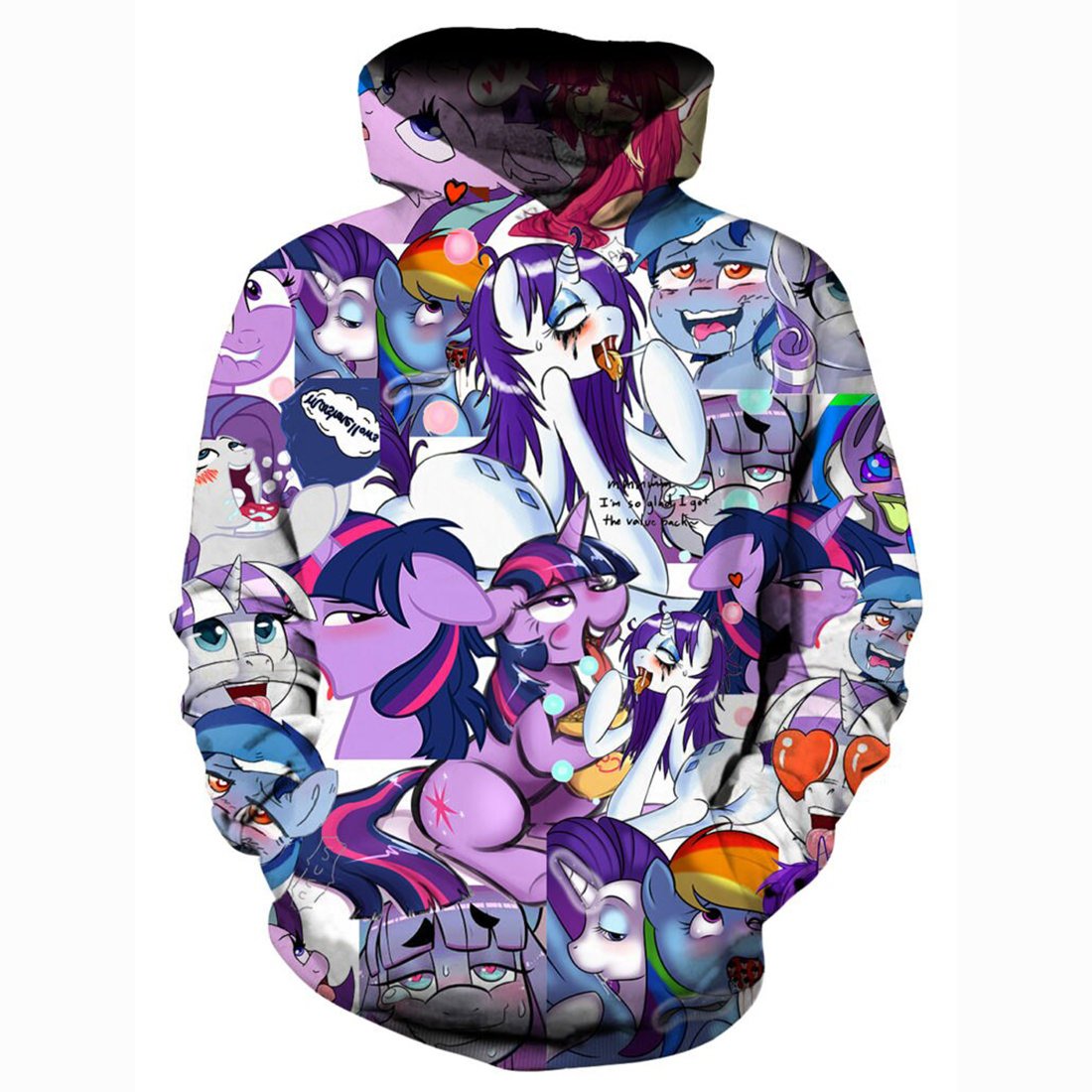 3D Printed Cartoon My Little Pony Hoodies