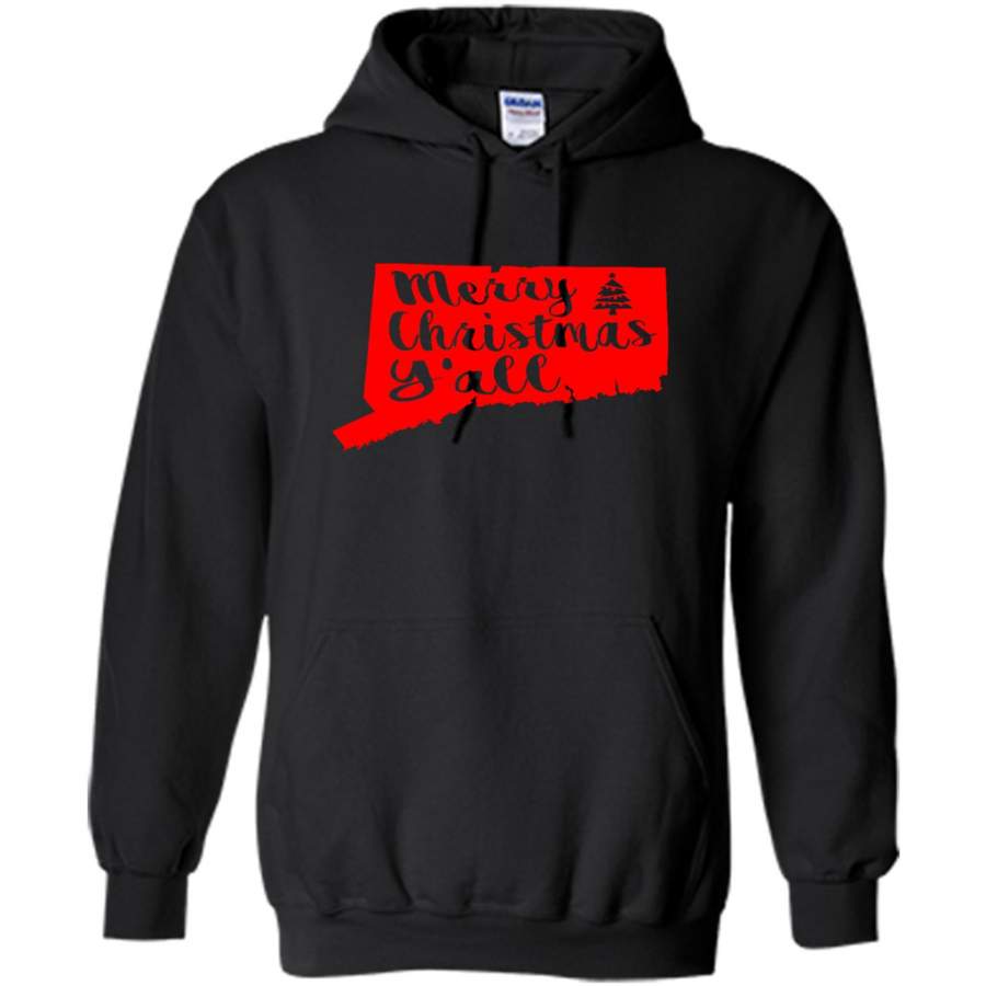 Merry Christmas Y’all Connecticut Lover – Gildan Heavy Blend Hoodie