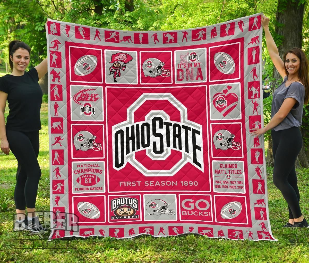 Fan Ohio State Buckeyes Quilt Blanket Amazing Gift Idea