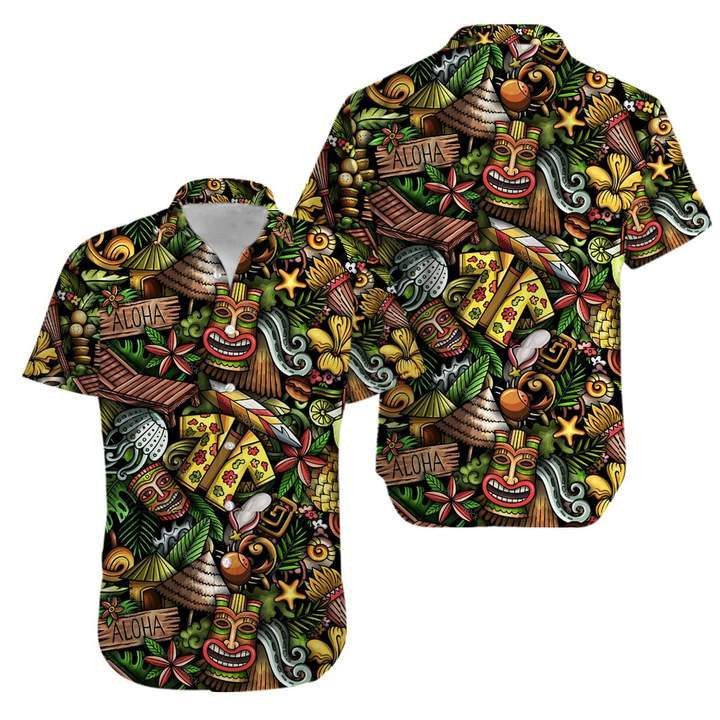 Tiki Tropical Beautiful Aloha Hawaii Shirt Unisex Adult Ha19784