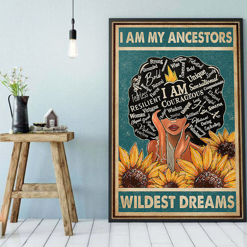 West Africa Custom Canvas Prints Modern Black History Month Poster Prints Black Girl African Men Elegant Wall Art Home Decoration