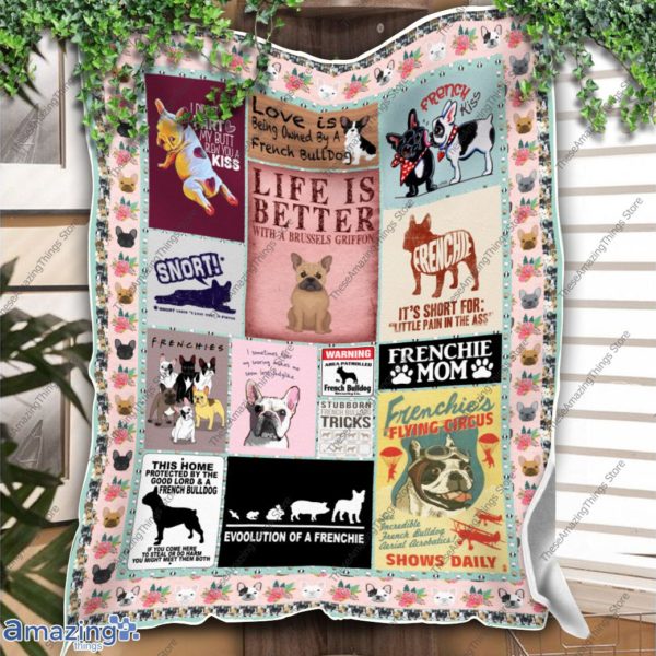 French Bulldog Pattern Quilt Blanket