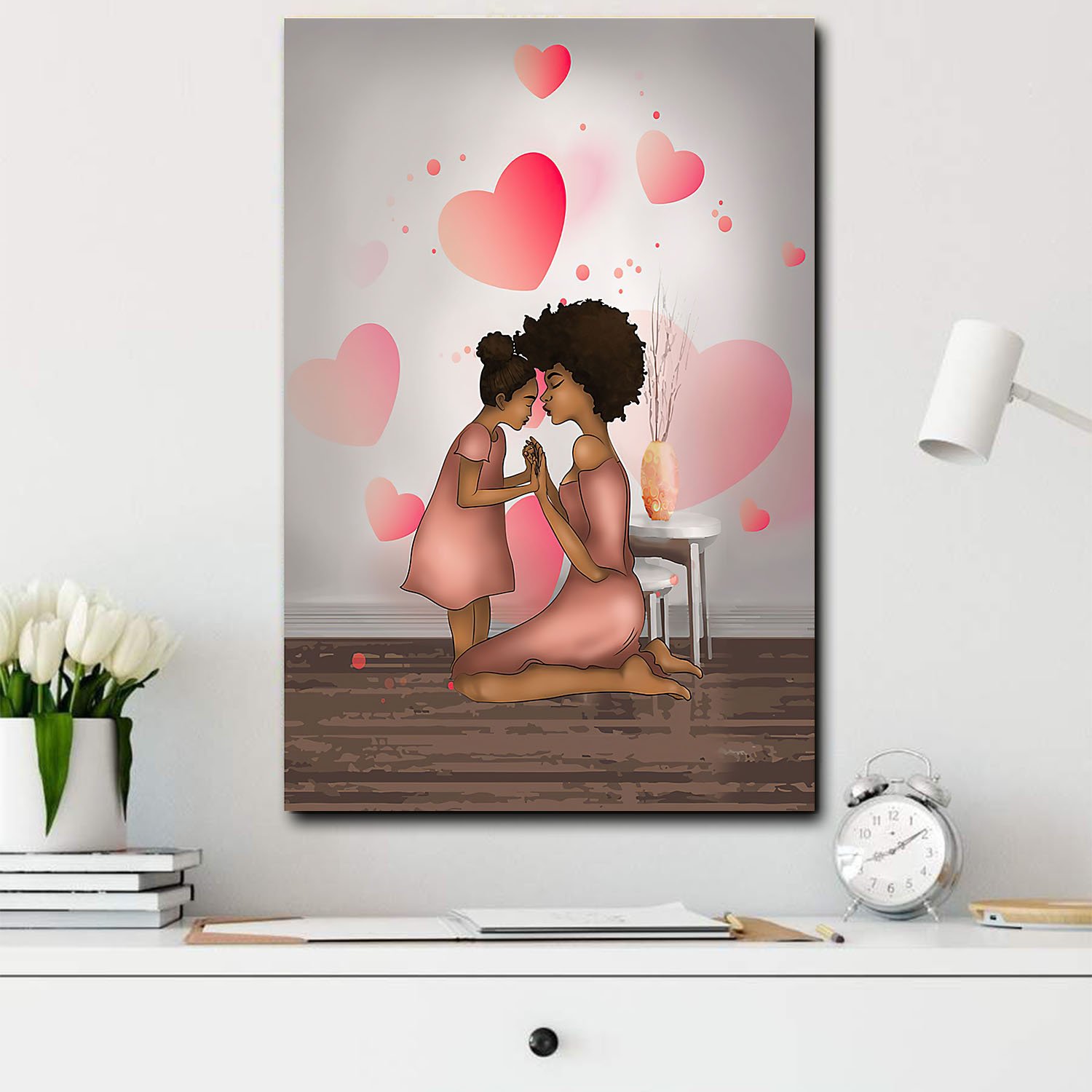 African Canvas Paintings I Love You Mom African Inspired Home Decor