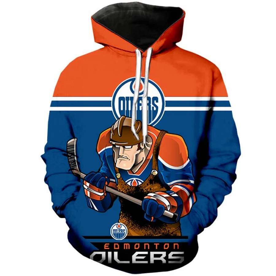 Edmonton Oilers Hoodie Mascot 3D Printed