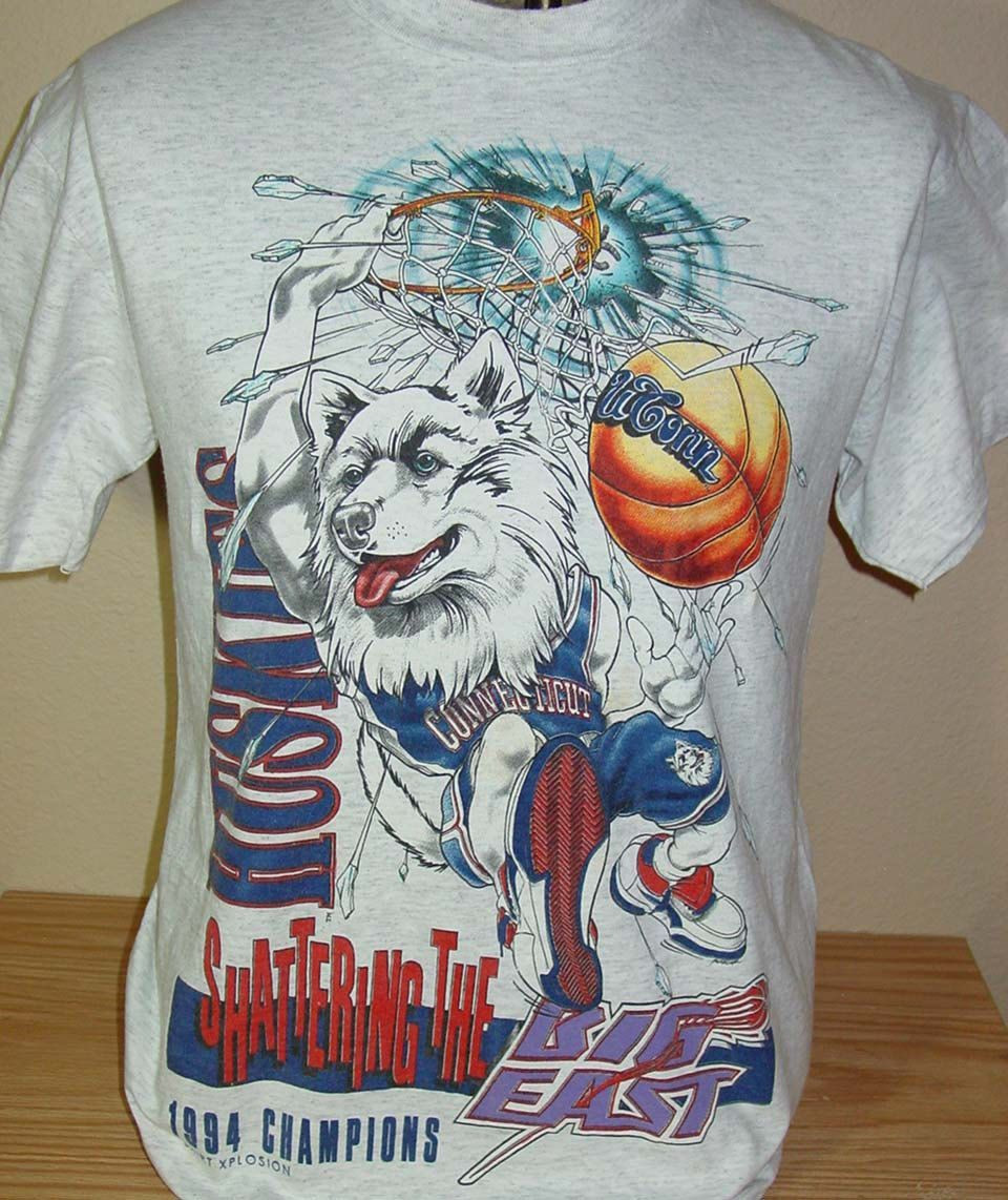 Vintage 1994 U Conn Connecticut Huskies Basketball Shirt By Vintagerhino247 On Et Shirt