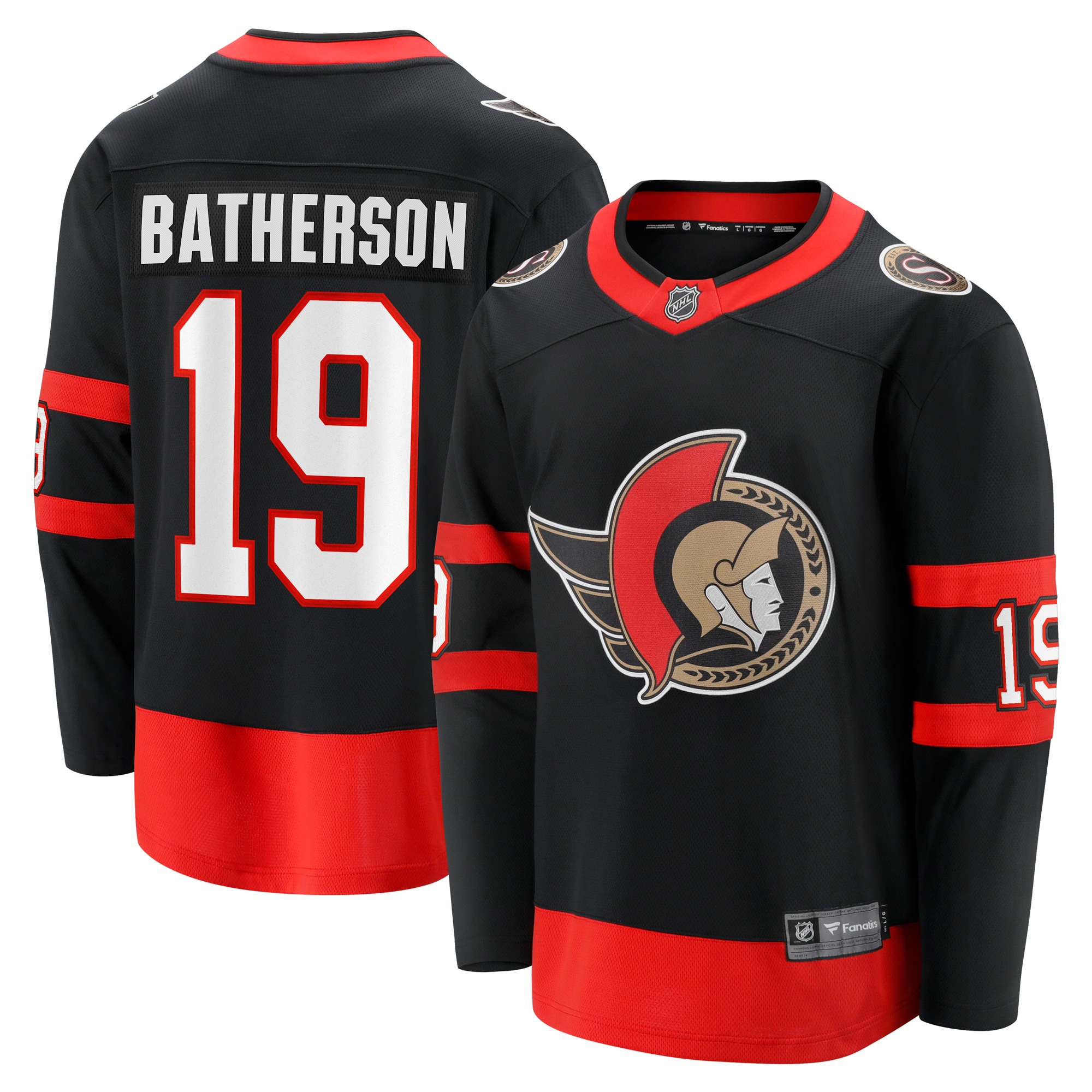 Men's Ottawa Senators Drake Batherson Black Home Breakaway Jersey