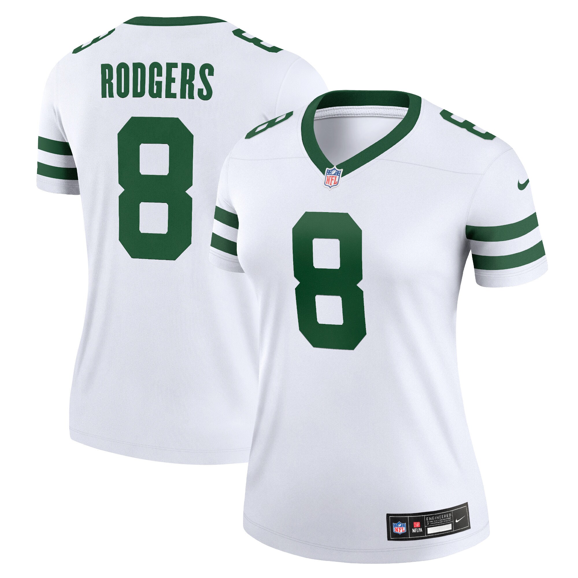 Aaron Rodgers New York Jets Women's Alternate Legend Player Jersey – Spotlight White