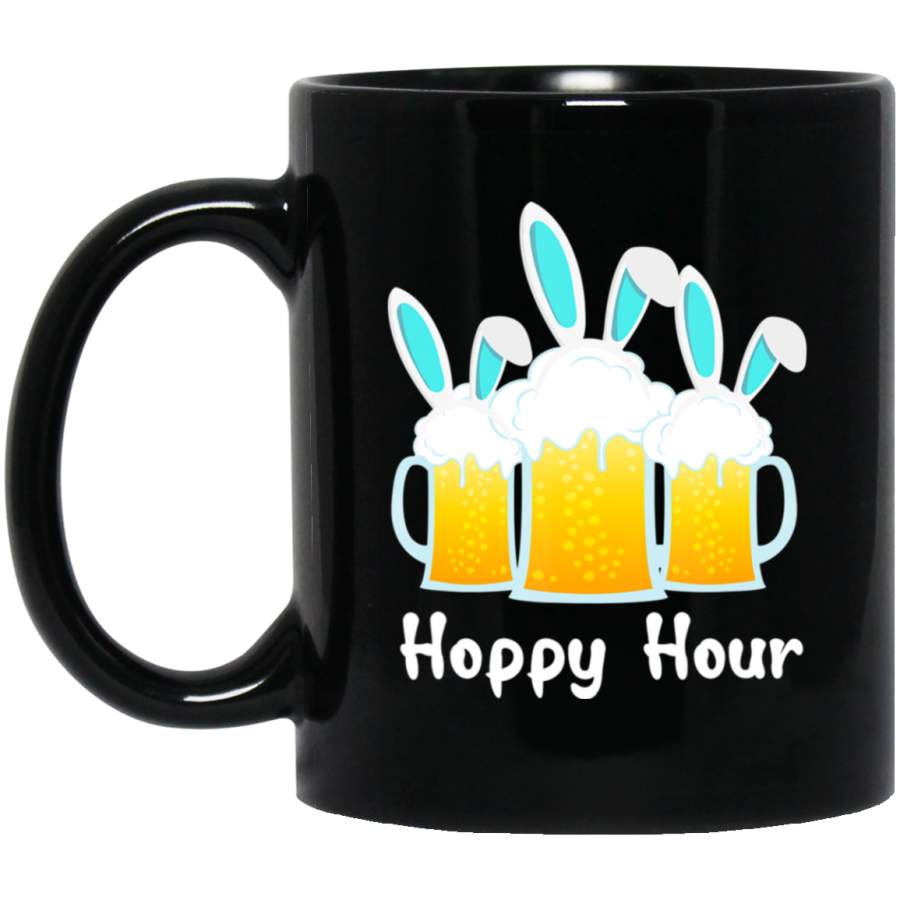 Punny Easter Happy Bunny Beer Drinking Top Men Women Black Mug