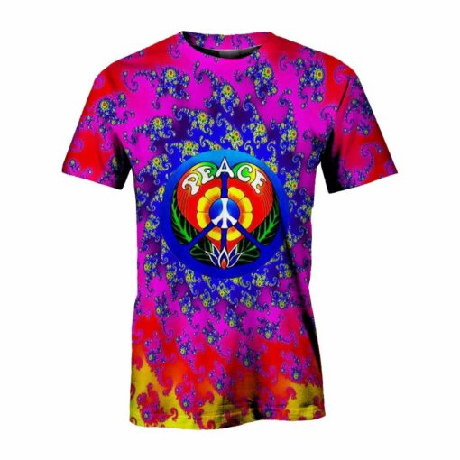 Hippie Heart Belong To Peace 3D All Over Printed Shirts For Men And Women, Gift For Hippie Lover, Hippie Soul