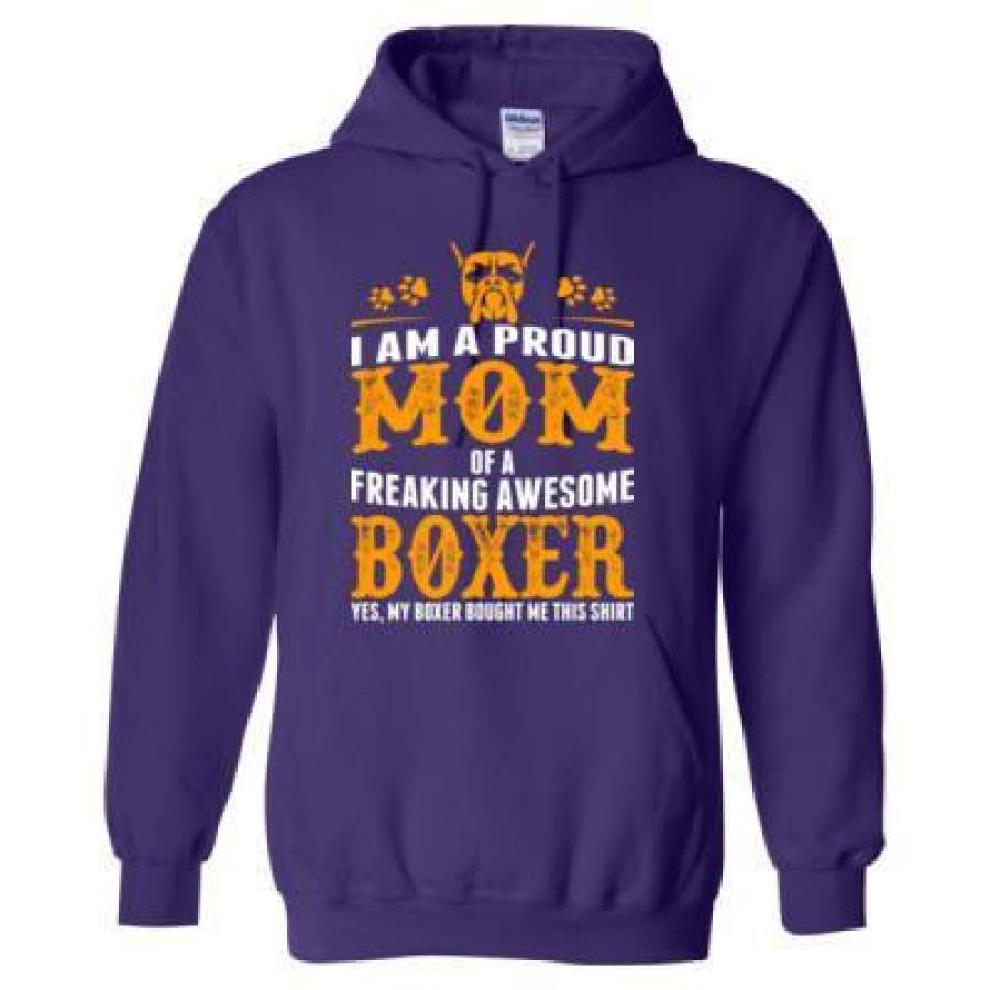 AGR I Am A Proud Mom Of A Freaking Awesome Boxer – Heavy Blend™ Hooded Sweatshirt