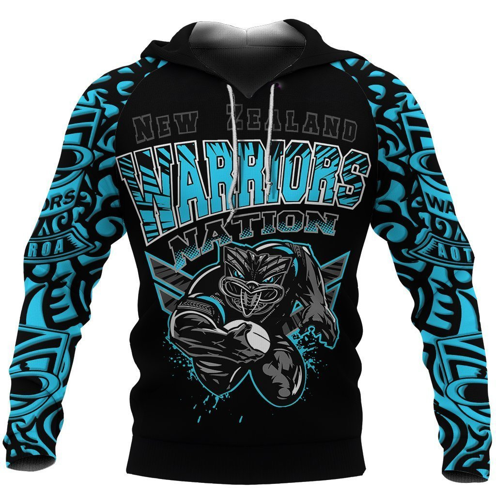 New Zealand Warriors Hoodie Unique Style Blue Pl177