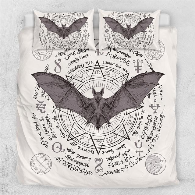 Flying Vampire 3 Pieces Quilted Comforter Set