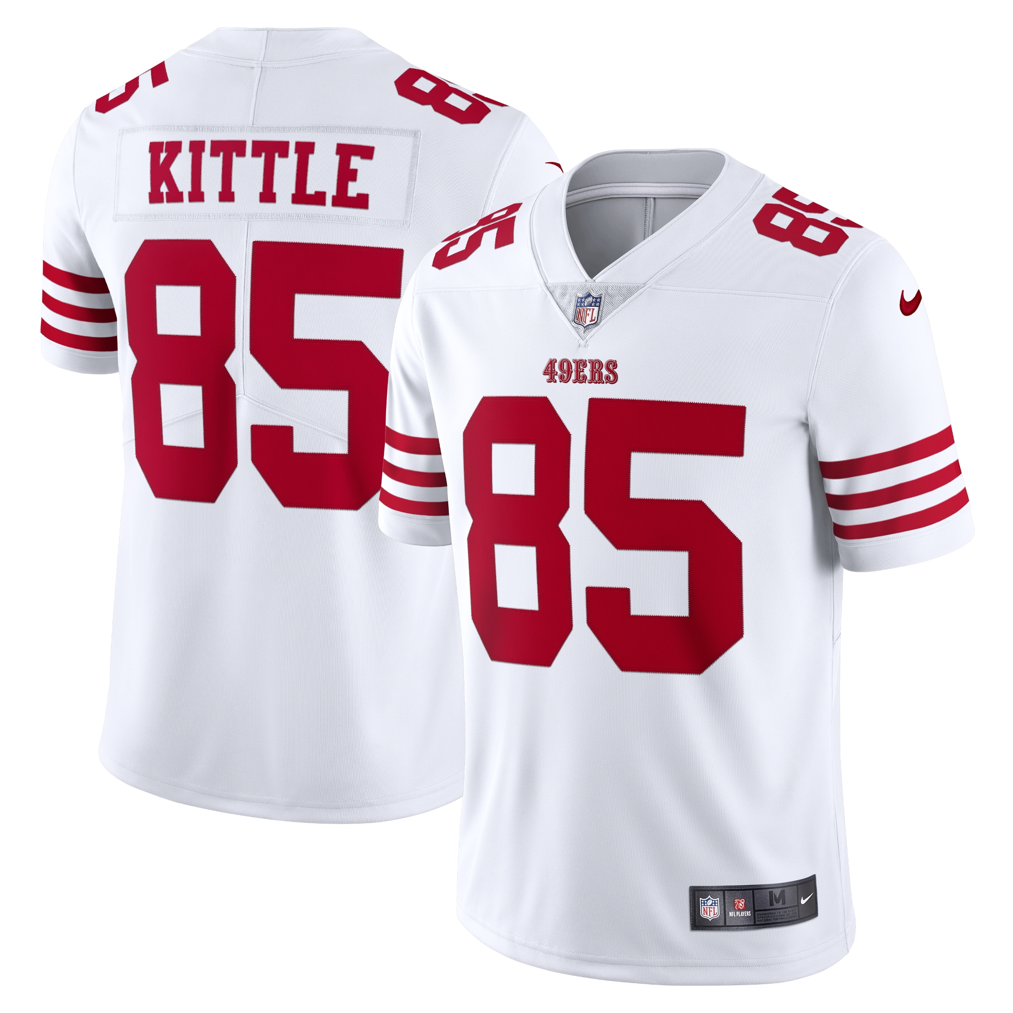 Men’s San Francisco 49ers George Kittle White Vapor Limited Jersey