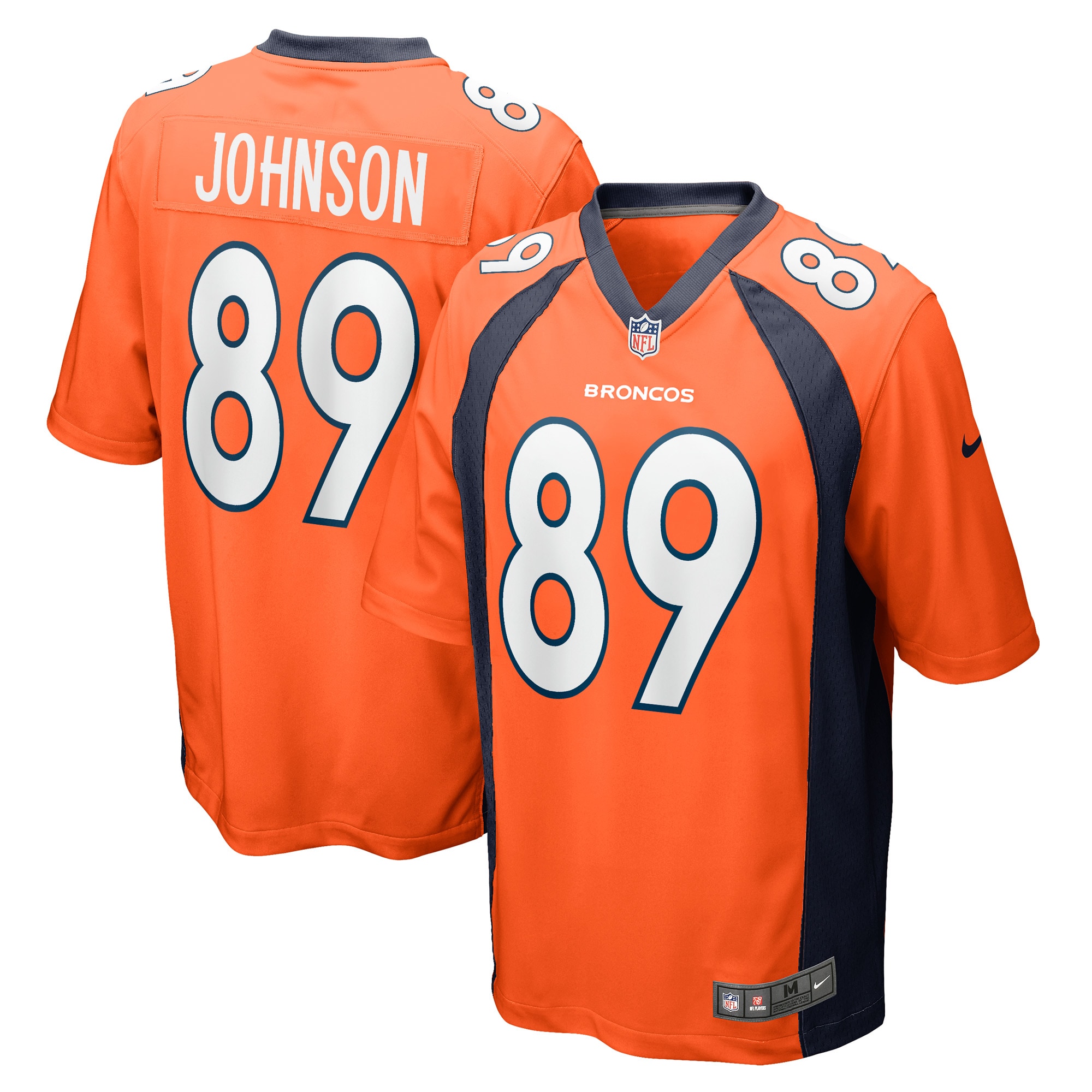 Brandon Johnson Denver Broncos Game Player Jersey – Orange