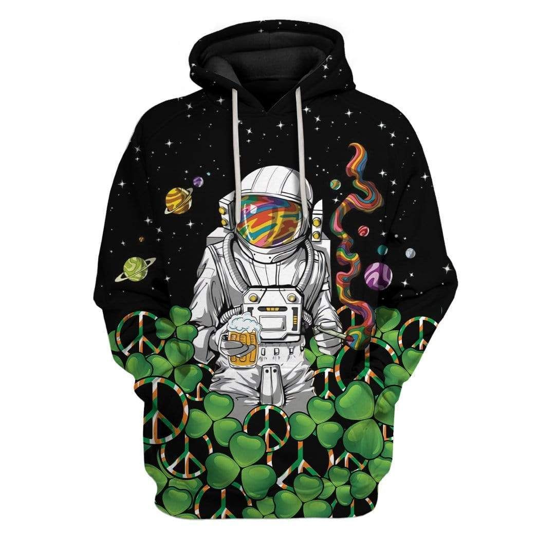 Gearhumans Hippie Astronaut St Patrick’S Day Custom T-Shirts Hoodies Apparel