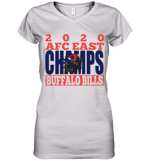 2020 Afc East Champs Buffalo Bills Football Women’S V-Neck T-Shirt