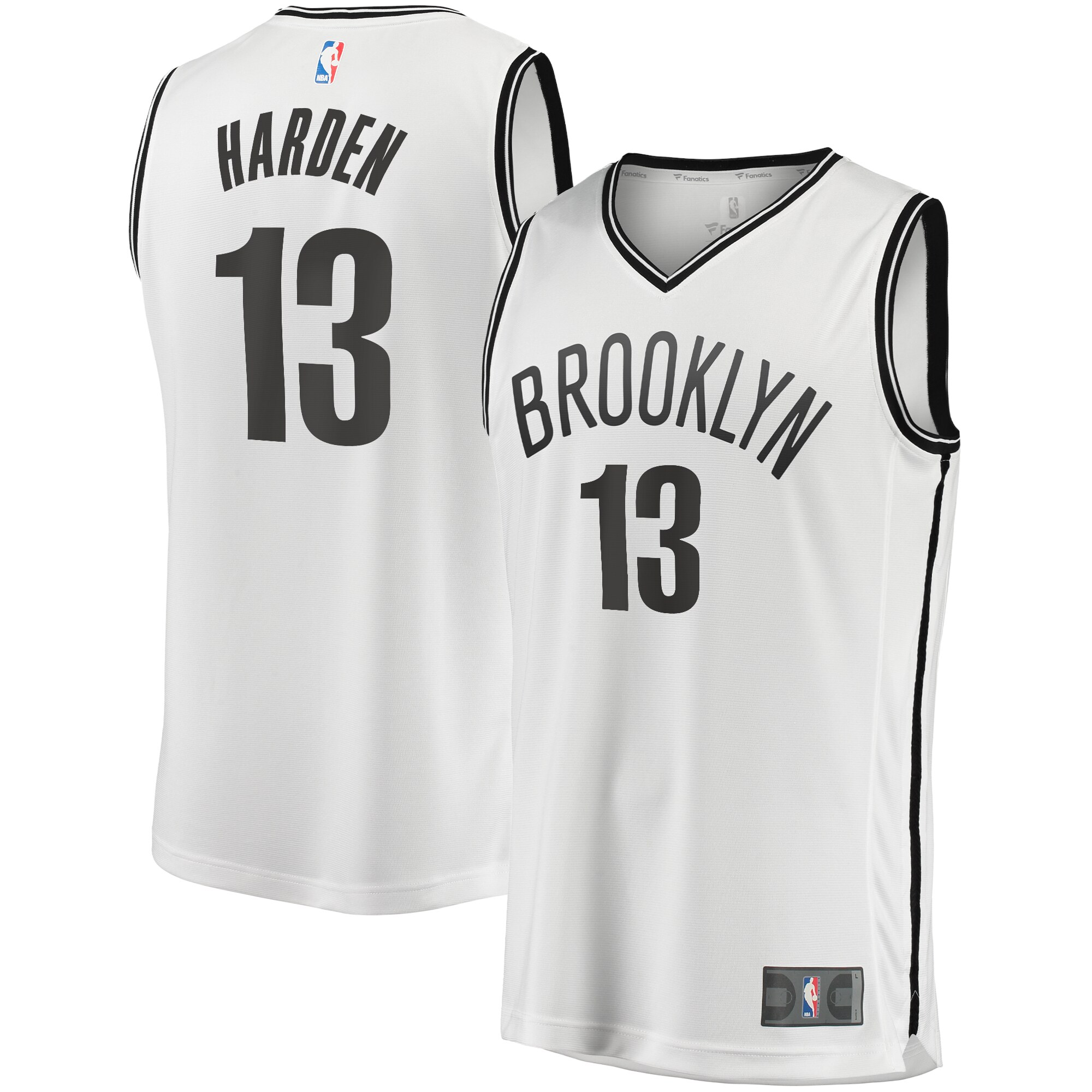 James Harden Brooklyn Nets 2020/21 Fast Break Jersey White – Association Edition