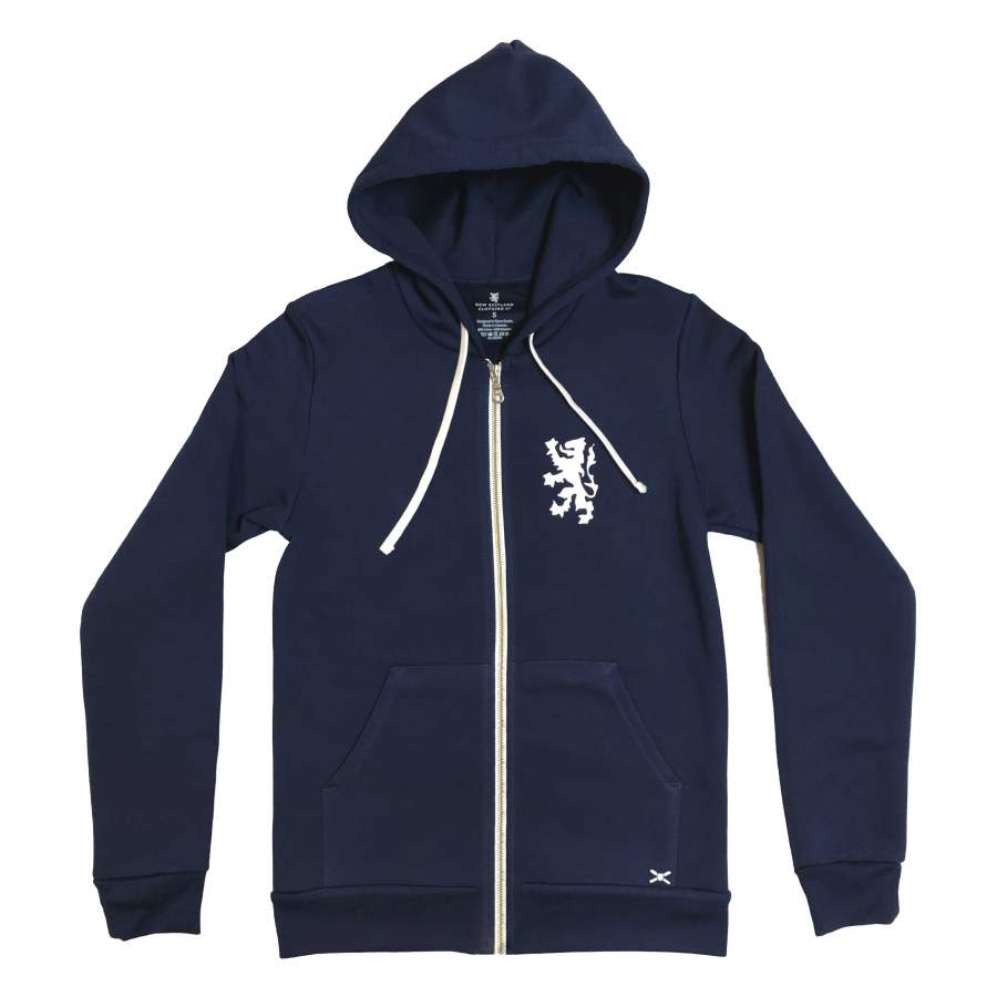 The Weekend Zip Hoodie – Rampant Lion in Navy