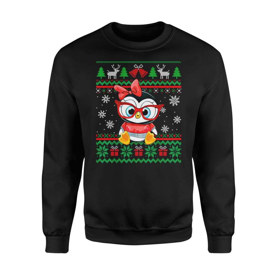 Christmas gift idea Penguin With Red Glasses Pajama T-Shirt – Standard Fleece Sweatshirt