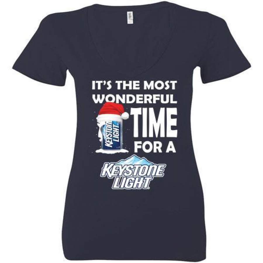 It’s the most wonderful time for a Keystone Light Christmas Ladies Deep V-Neck