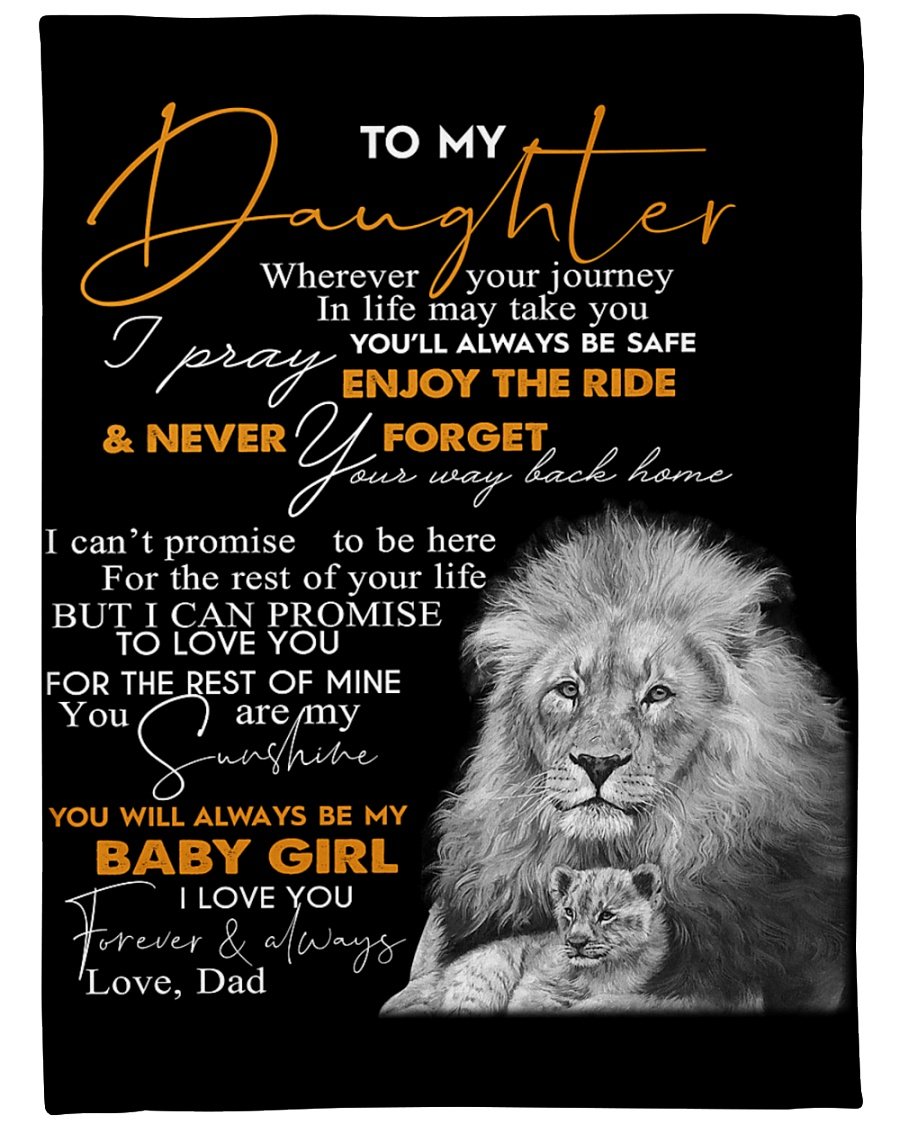 To My Daughter You Will Always Be My Baby Girl Blanket Birthday Gift Family Gift Gift For Daughter Gift From Dad To Daughter Home Decor Bedding Couch Sofa Soft And Comfy Cozy