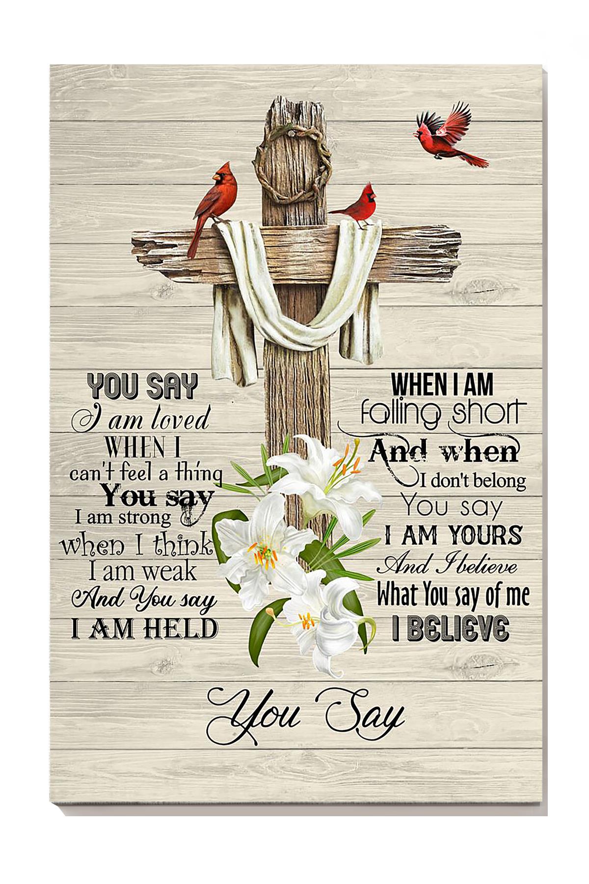 You Say Lyrics Vintage Wall Art For Christian Song Lover Home Decor Wrapped Canvas