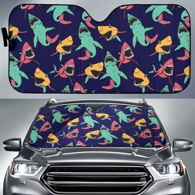 Shark Bite Pattern Car Sun Shade