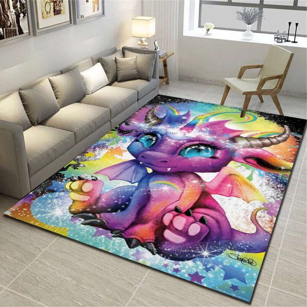 Sheena Pike Rainbowcorn Lil Dragonz Area Rug, Living Room Carpet