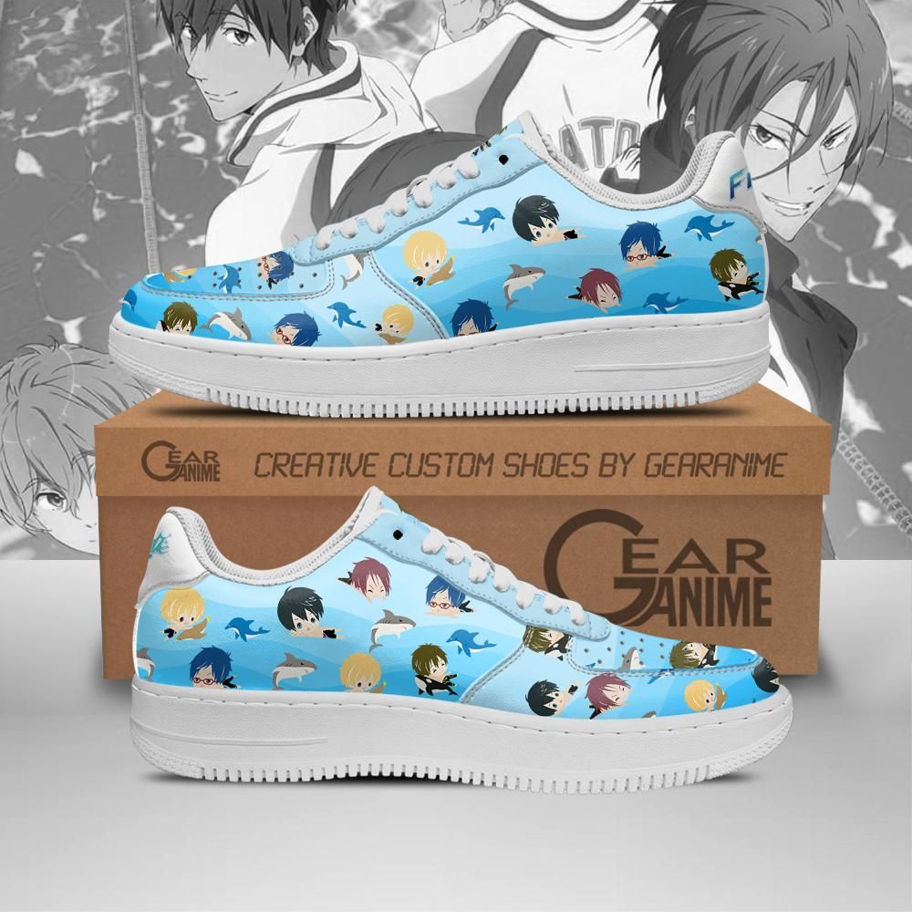 Free Iwatobi Swim Club Chibi Air Force Shoes Sneakers Custom Anime