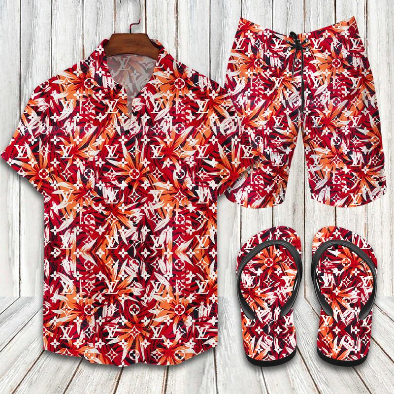 Lv-Flip Flops And Combo Hawaii Shirt, Shorts-Vu01543-Vu01545