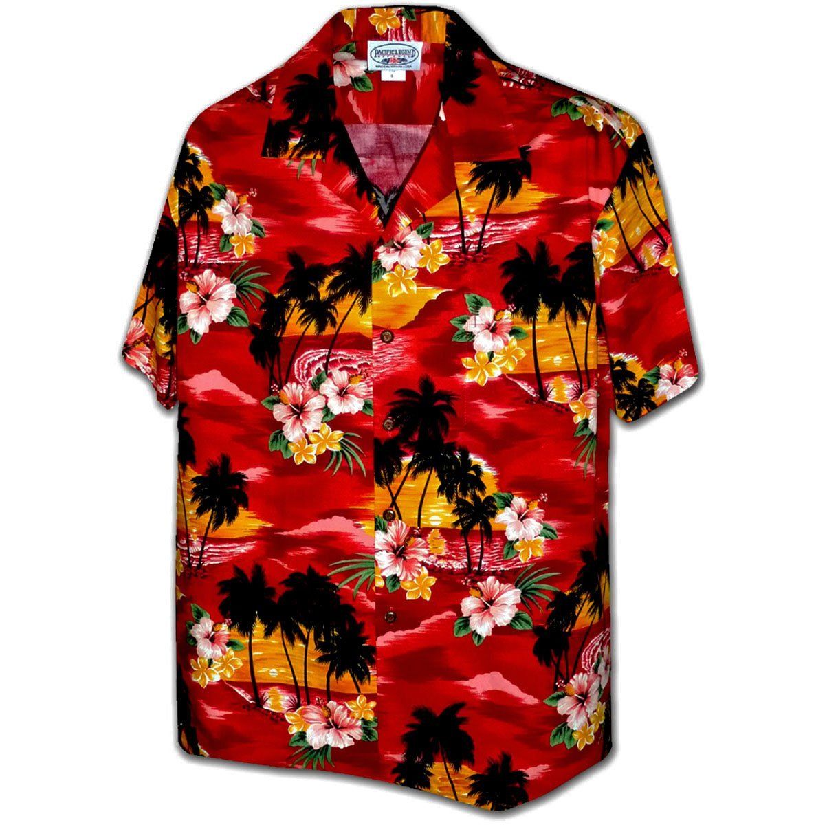 Searing Sunset Red Hawaii Shirt Ha47089