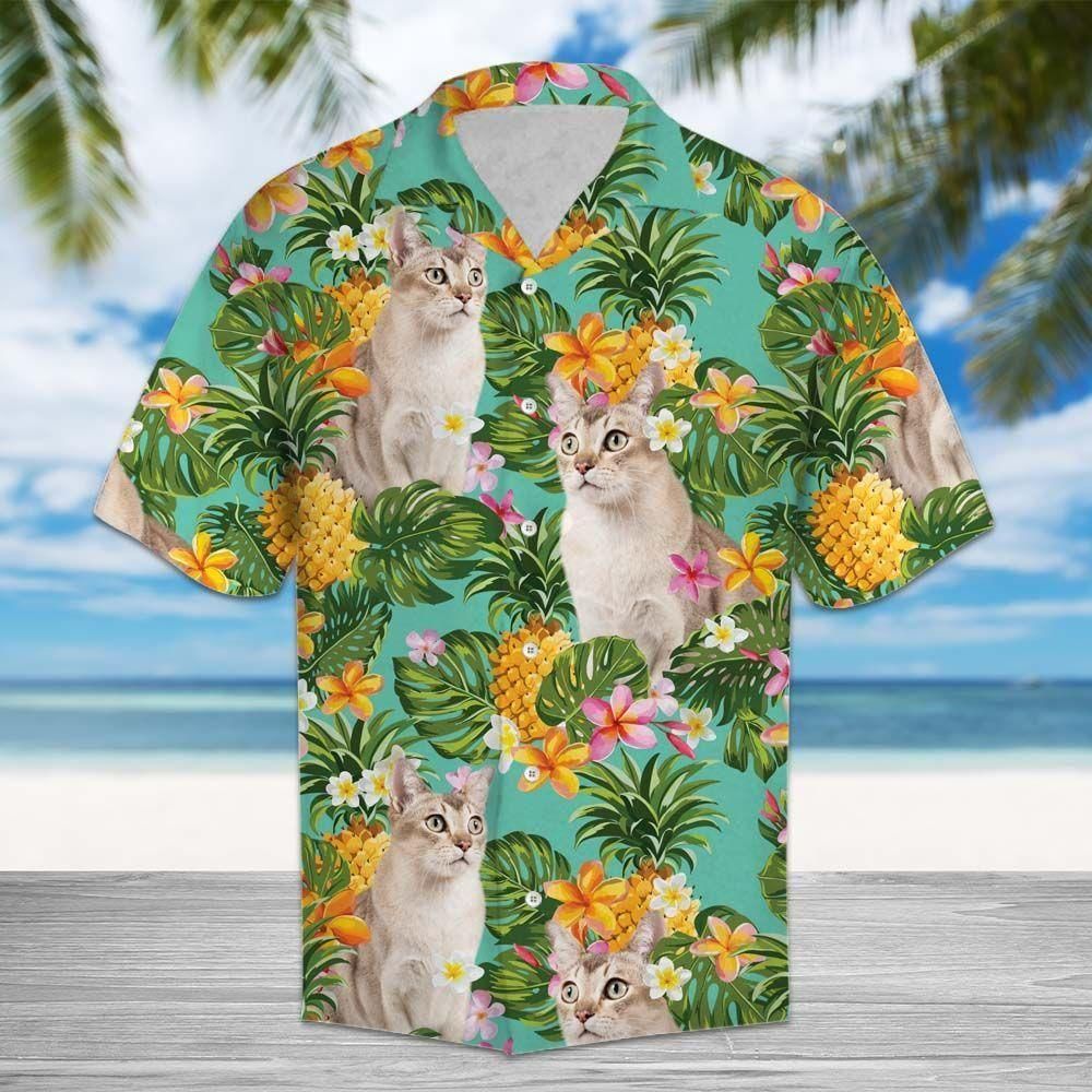 Tropical Pineapple Burmilla Aloha Hawaiian Shirt Colorful Short Sleeve Summer Beach Casual Shirt For Men And Women