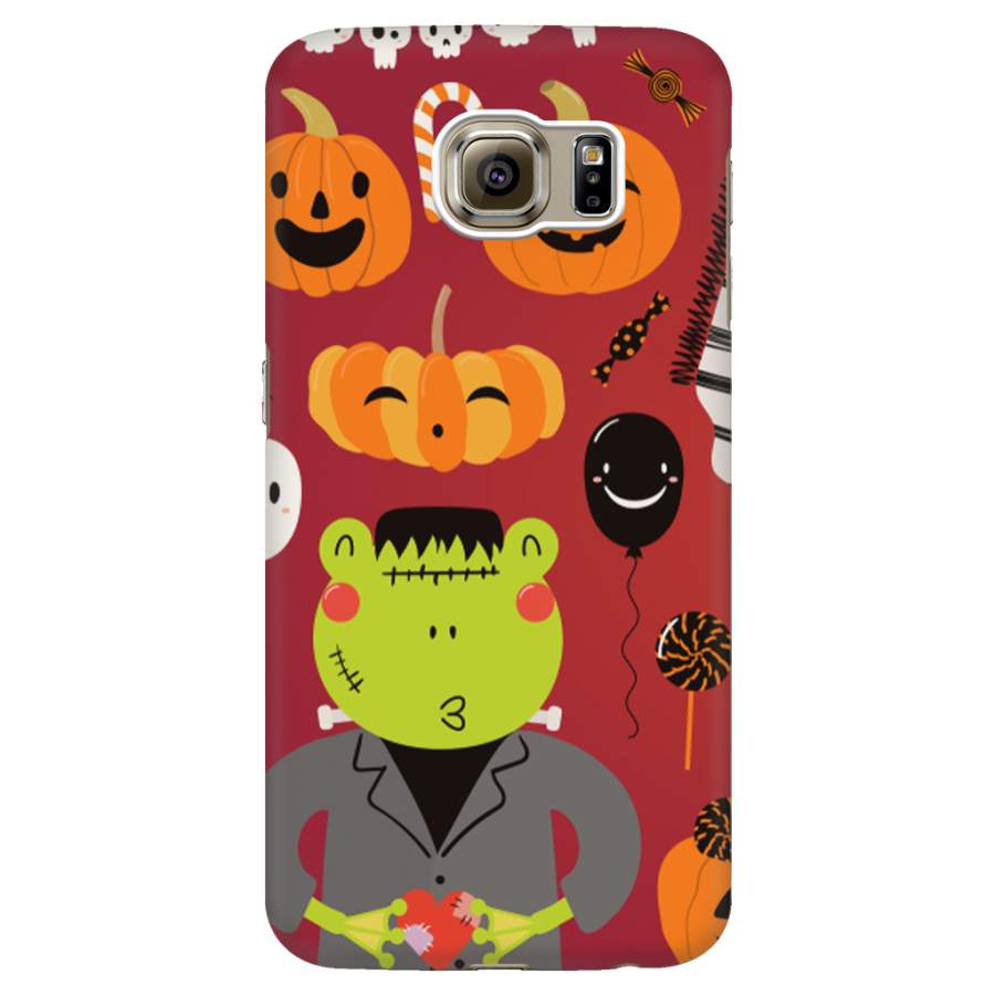 Cute Animals Koala, Unicorn, Zebra, Frog In Costumes, Ghosts, Pumpkin, Candy With Big Halloween Phone Case