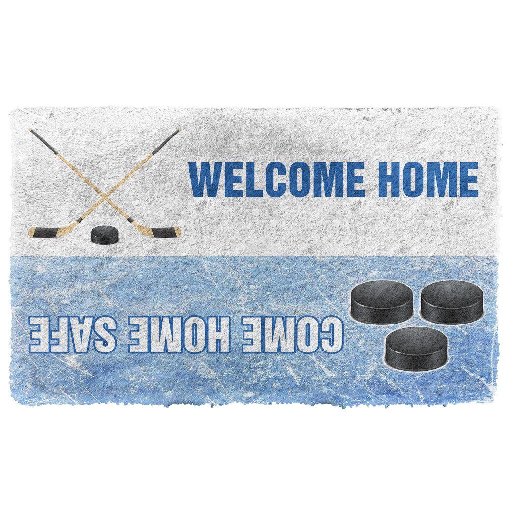 Gearhumans 3D Hockey Welcome Home Custom Doormat